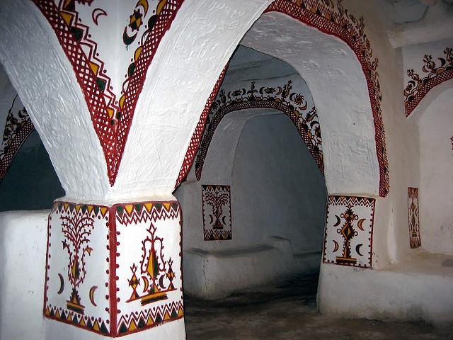 Ghadames - mešita a její výzdoba; Autor David Stanley (flickr.com)