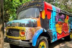 Freedom park, Lagos, autobus, foto Petra Mrňková