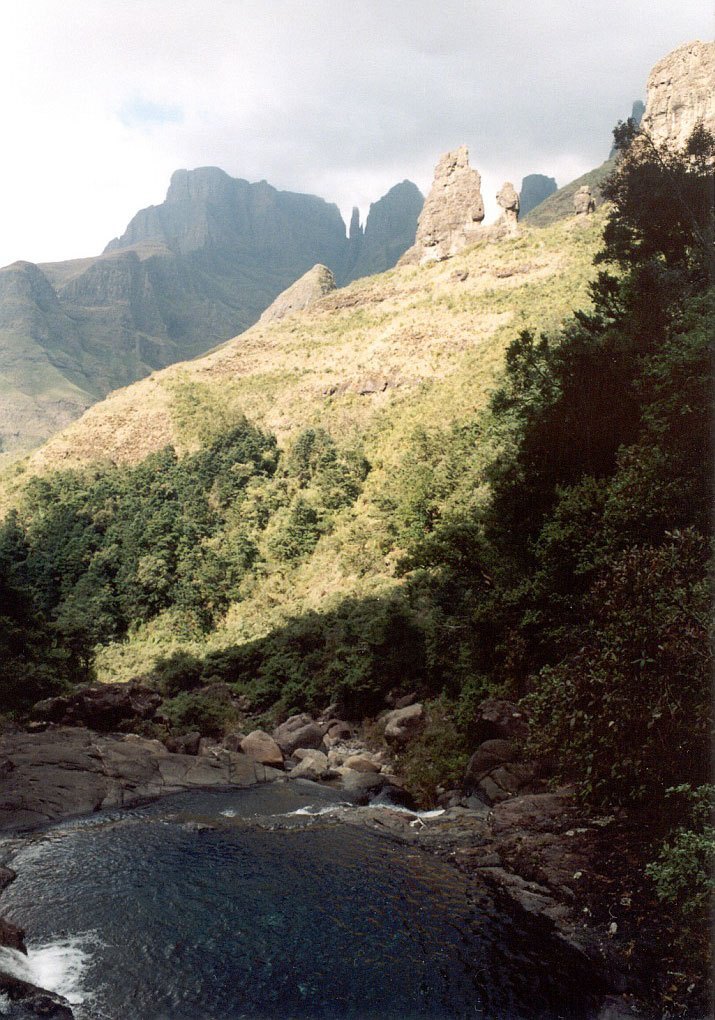 Drakensberg - Dračí hory - u vodopádů Tugela (Thukela)