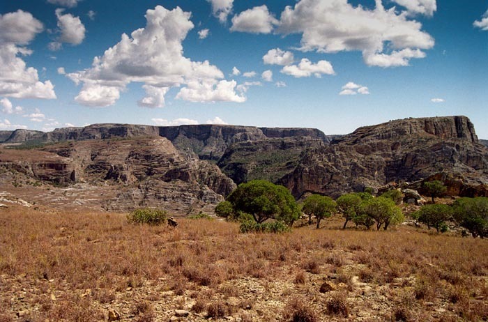 Isalo - náhorní plošina, Isalo, Madagaskar